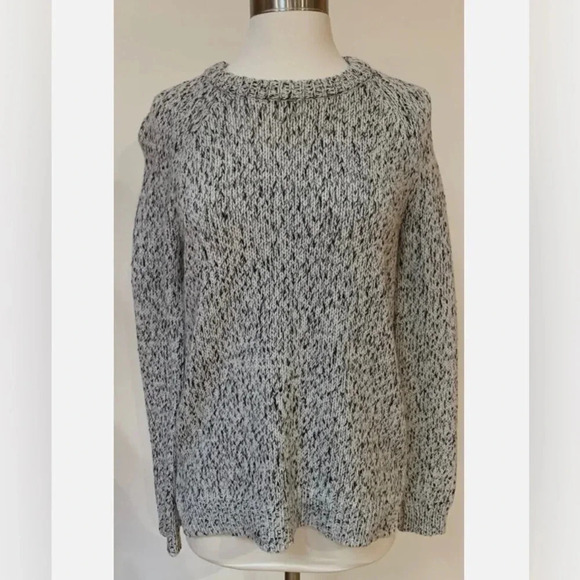 Theory “Innis C” Black & White Marle Chunky Sweater size small - Picture 1 of 3